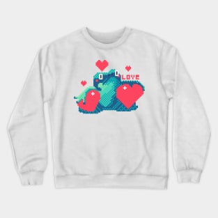 Pixel Frog Love Crewneck Sweatshirt